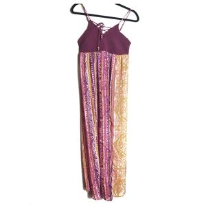 Xhileration knit colorful tropical spaghetti Dress